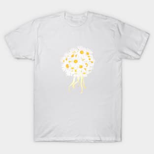 white daisy bridal bouquet  watercolor painting T-Shirt